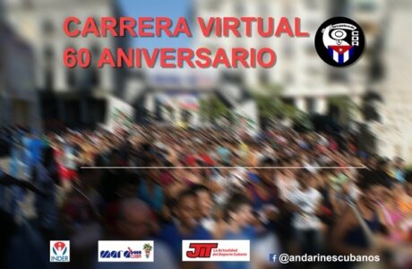 Cederistas a correr o caminar en la cuadra en saludo al 60 aniversario de los CDR