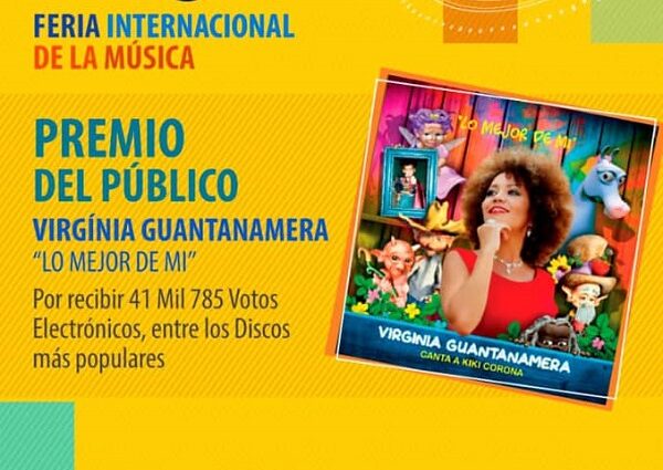 Conquista cantante Virginia Guantanamera Premio del Público del Cubadisco 20-21