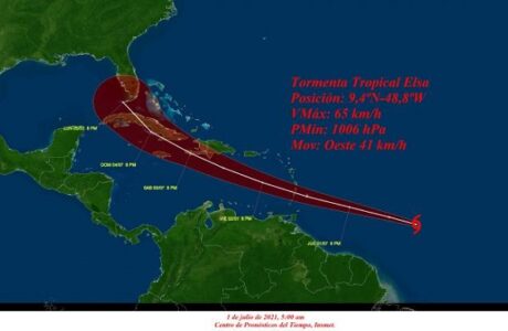 Estado Mayor Nacional de la Defensa Civil emite aviso de alerta temprana sobre la tormenta tropical Elsa