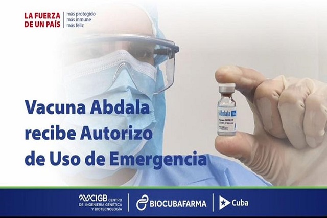 Aprueban uso de emergencia de candidato antiCovid-19 Abdala de Cuba