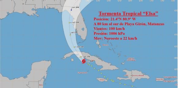 En vivo: Tormenta tropical Elsa avanzará tierra adentro en Cuba por Matanzas (+Video)