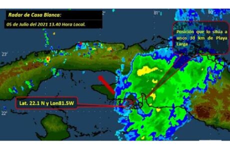 Elsa toca tierra en Cuba por la Ciénaga de Zapata