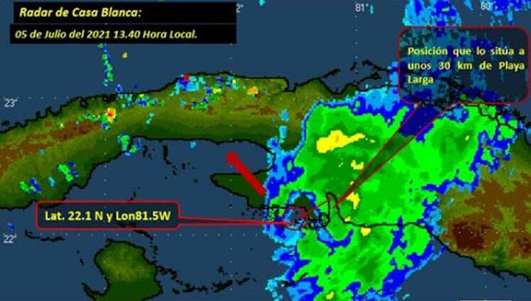 Elsa toca tierra en Cuba por la Ciénaga de Zapata