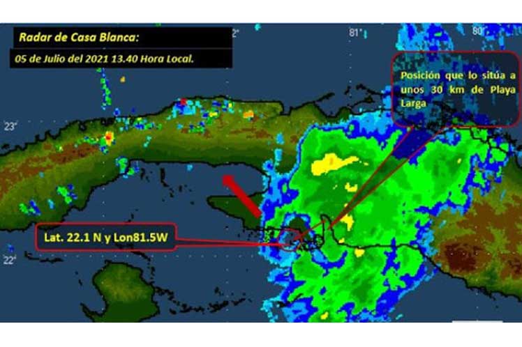 Elsa toca tierra en Cuba por la Ciénaga de Zapata