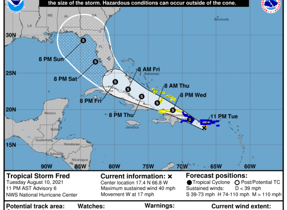 Se forma la tormenta tropical Fred