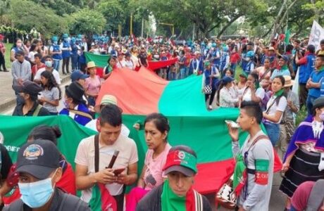 Minga indígena se manifiesta contra la violencia armada y la ausencia del Estado colombiano