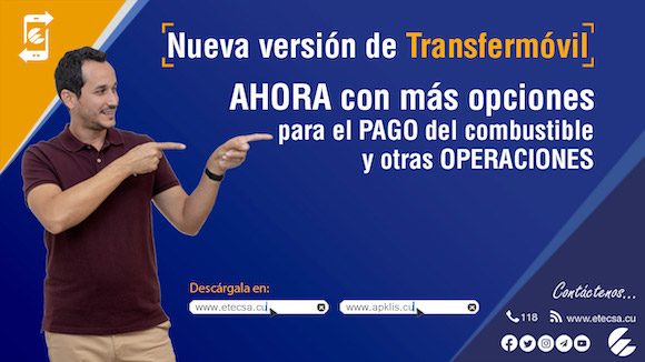 Nueva versión de Transfermóvil incluye pago de combustible y otras operaciones