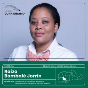 Raiza Bombalé: Joven candidata a diputada por Guantánamo