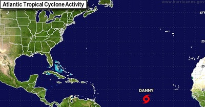 En pocos días, la tormenta tropical Danny estará cerca del arco de las Antillas Menores